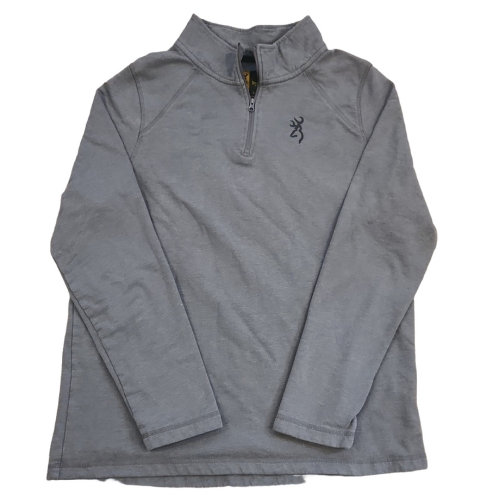 Browning Gray Quarter-Zip Pullover Shirt Jacket